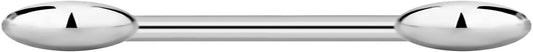 14G-16G Internally Threaded Titanium Straight Barbell Body Piercing Jewelry (Sold Individually) Apparel & Accessories > Jewelry > Body Jewelry Forbidden Body Jewelry 14G 6mm (1/4") 3mm Balls