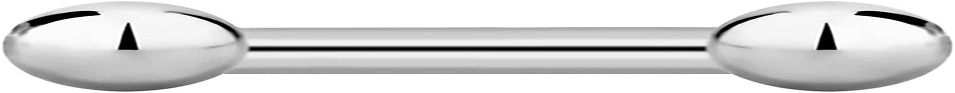 14G-16G Internally Threaded Titanium Straight Barbell Body Piercing Jewelry (Sold Individually) Apparel & Accessories > Jewelry > Body Jewelry Forbidden Body Jewelry 14G 6mm (1/4") 3mm Balls  