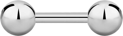 14G-16G Internally Threaded Titanium Straight Barbell Body Piercing Jewelry (Sold Individually) Apparel & Accessories > Jewelry > Body Jewelry Forbidden Body Jewelry 16G 6mm (1/4") 4mm Balls  