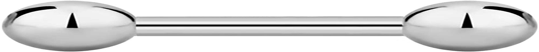 14G-16G Internally Threaded Titanium Straight Barbell Body Piercing Jewelry (Sold Individually) Apparel & Accessories > Jewelry > Body Jewelry Forbidden Body Jewelry 16G 6mm (1/4") 3mm Balls  