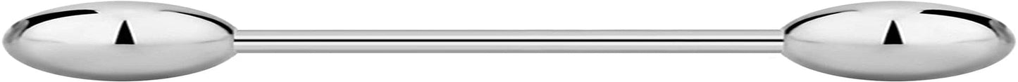 14G-16G Internally Threaded Titanium Straight Barbell Body Piercing Jewelry (Sold Individually) Apparel & Accessories > Jewelry > Body Jewelry Forbidden Body Jewelry 16G 10mm (3/8") 4mm Balls  