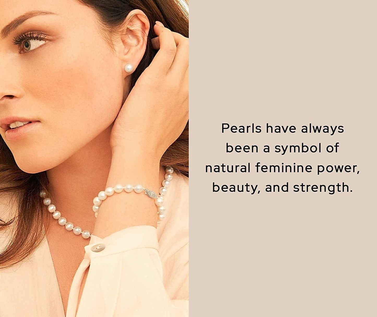 14K Gold Pearl Jewelry Set for Women - Freshwater Pearl Necklace and Earring Set with Pearl Bracelet | Genuine Cultured Pearls - the PEARL SOURCE