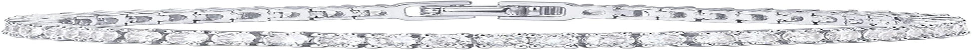 14K Gold Plated 3Mm Cubic Zirconia Classic Tennis Bracelet | Gold Bracelets for Women | Size 6.5-7.5 Inch White Plated / 7 Inches