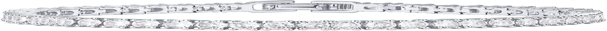 14K Gold Plated 3Mm Cubic Zirconia Classic Tennis Bracelet | Gold Bracelets for Women | Size 6.5-7.5 Inch White Plated / 6.5 Inches