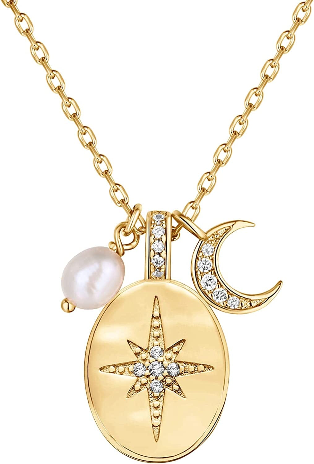14K Gold Plated Engraved Coin Pendant | Byzantine Coin Necklace | Bohemian Necklace Cluster / Yellow Gold