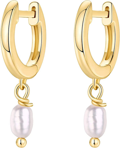 14K Gold Plated S925 Sterling Silver Post BOHO Drop Lightweight/Dangle Huggie Earrings for Women |Bohemian Dainty Earrings