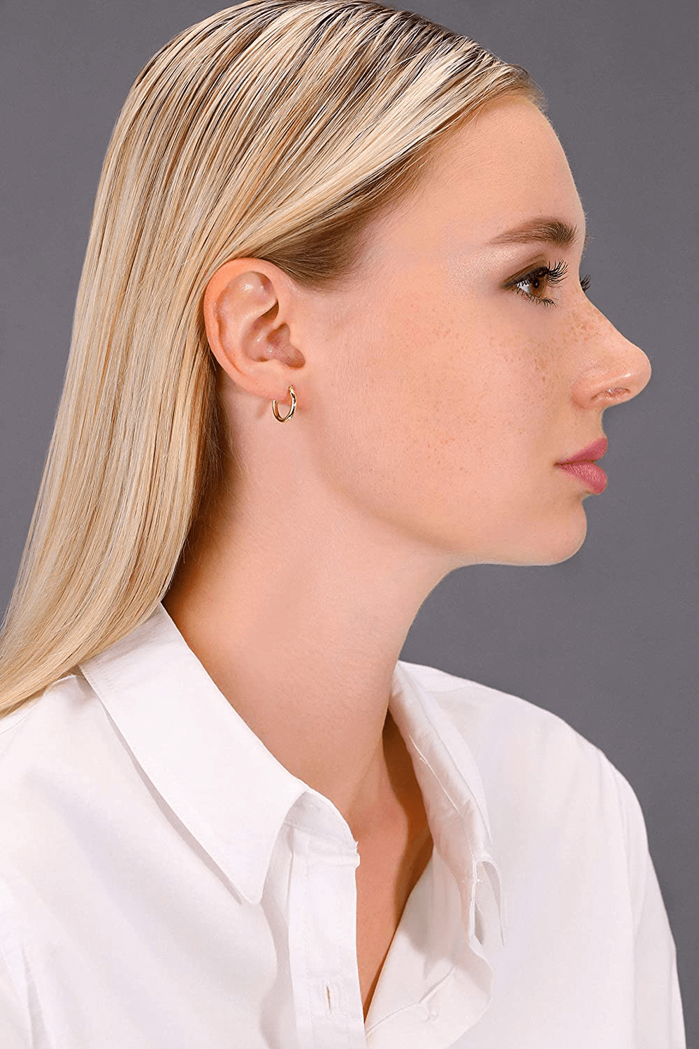 14k Yellow Gold Classic Shiny Polished Round Hoop Earrings, 2mm tube Arts & Entertainment > Party & Celebration > Gift Giving TILO JEWELRY   