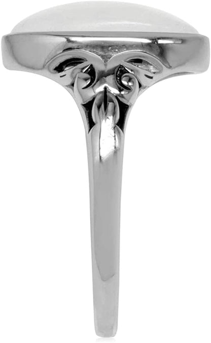 14X7Mm Natural Marquise Shape Moonstone 925 Sterling Silver Filigree Solitaire Ring