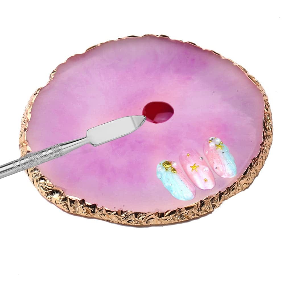 15 Pcs Nail Art Brushes with 2 Pcs Heart Resin Nail Art Palette, Nail Art Painting Tools for Nail Art Home Salon (Multicolor) Health & Beauty > Personal Care > Cosmetics > Cosmetic Tools > Nail Tools Pengxiaomei Purple  