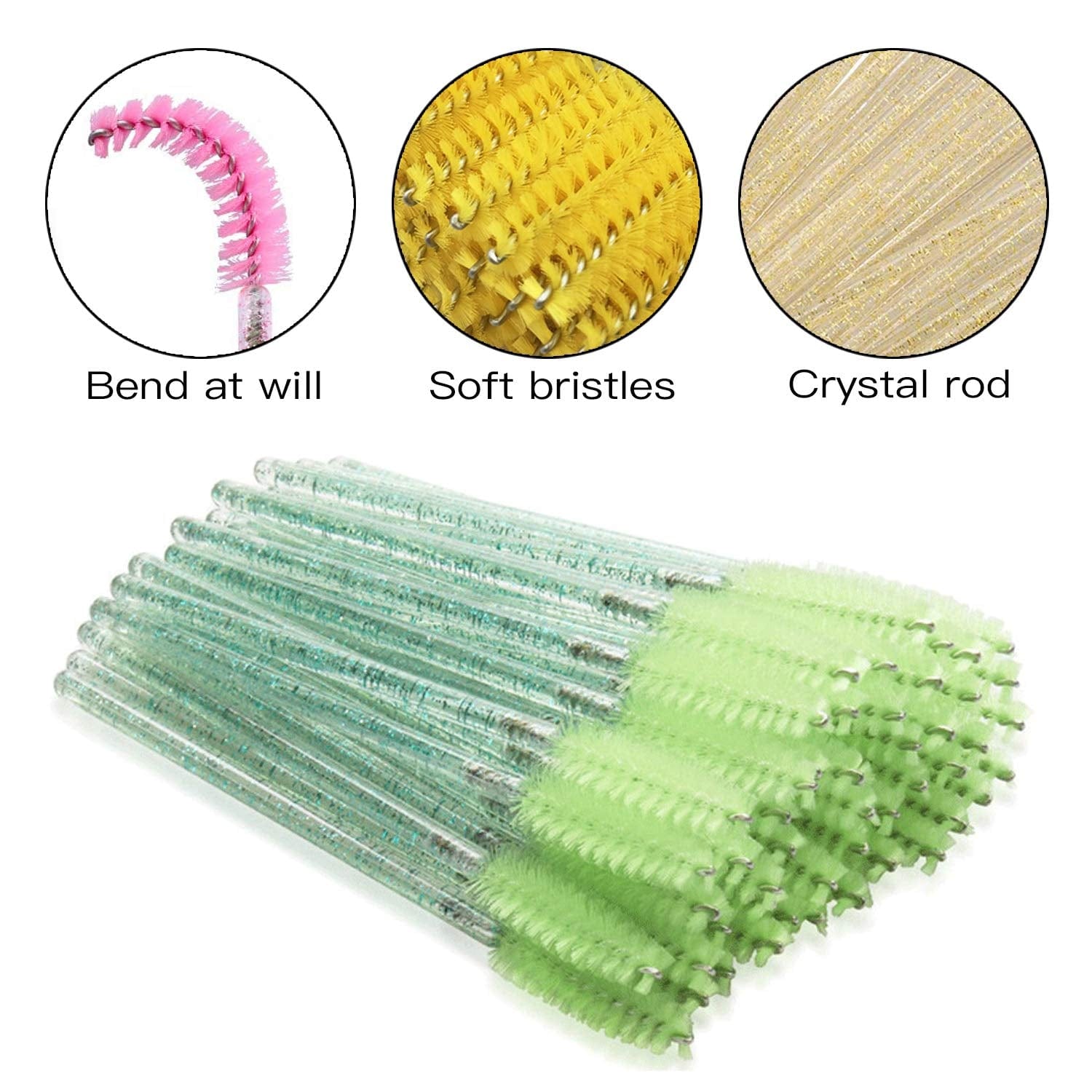 150 Pcs Disposable Mascara Wands, Crystal Eyelash Brush Mascara Applicator Spoolies Makeup Brushes Tools Kits for Eyelash Extension, Eyebrow, Eye Lash (Mix 1) Health & Beauty > Personal Care > Cosmetics > Cosmetic Tools > Makeup Tools Lainrrew   