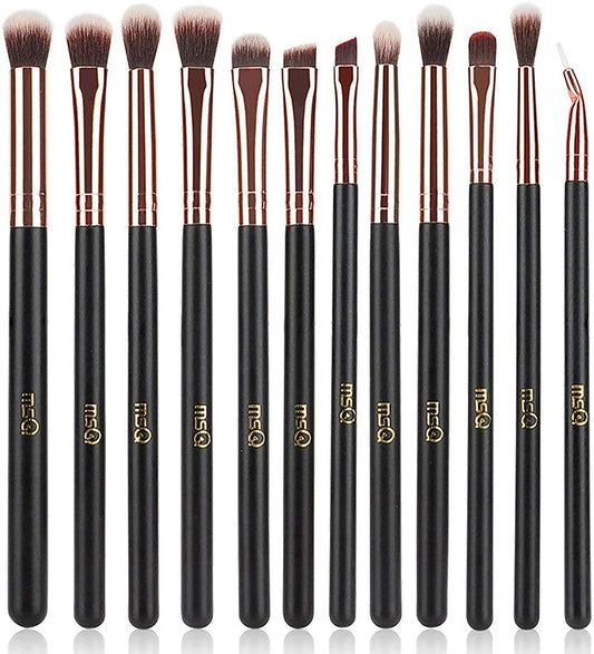 MSQ Eye Makeup Brushes 12Pcs Eyeshadow Brushes Rose Gold Makeup Brushes Set with Soft Synthetic Hairs & Real Wood Handle for Eyeshadow, Blending, Eyebrow, Eyeliner (Rose Gold) Health & Beauty > Personal Care > Cosmetics > Cosmetic Tools > Makeup Tools MSQ 1Rose Gold Standard  