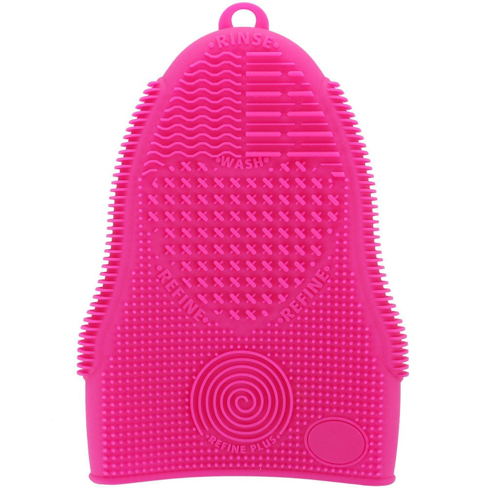 Scivokaval Makeup Brush Cleaner Glove Mat Mitt Silicone Cosmetic Cleaning Scrubber Tool Face Brushes and Eye Brush Washing Pad Pink (Rose Red) Health & Beauty > Personal Care > Cosmetics > Cosmetic Tools > Makeup Tools ScivoKaval   