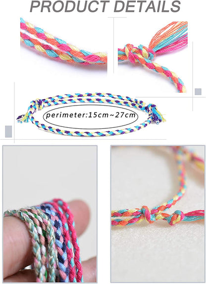 Jewdreamer 20Pcs Handmade Wrap Friendship Braided Bracelet for Women Colorful Wrist Cord Adjustable Birthday Gifts-Party Favors Apparel & Accessories > Jewelry > Bracelets Jewdreamer   