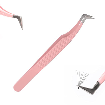 Eyelash Extension Supplies Acrylic Lashes-Holder Pad Eye Individual Lashes Makeup Tools Palette 1Pcs Lash Extension Glue Pallet Holder Card Professional Salon Use by GEMERRY Health & Beauty > Personal Care > Cosmetics > Cosmetic Tools > Makeup Tools GEMERRY Pink L-shaped Tweezers  