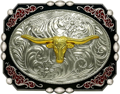 Moranse Religion Cross Cowboy Kneeling Prayer and Horse Design Belt Buckles Apparel & Accessories > Clothing Accessories > Belt Buckles Moranse Cowboy Bull Flower  