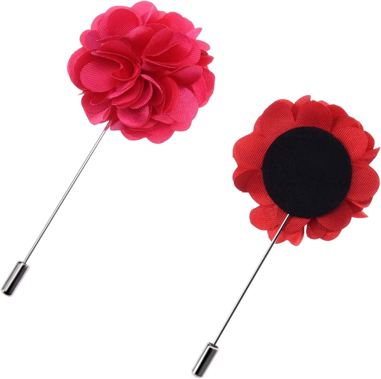 16 Pieces Flower Men'S Lapel Pins Handmade Satin Boutonniere Pin for Suit Wedding Groom with a Box(Multicolor 2)