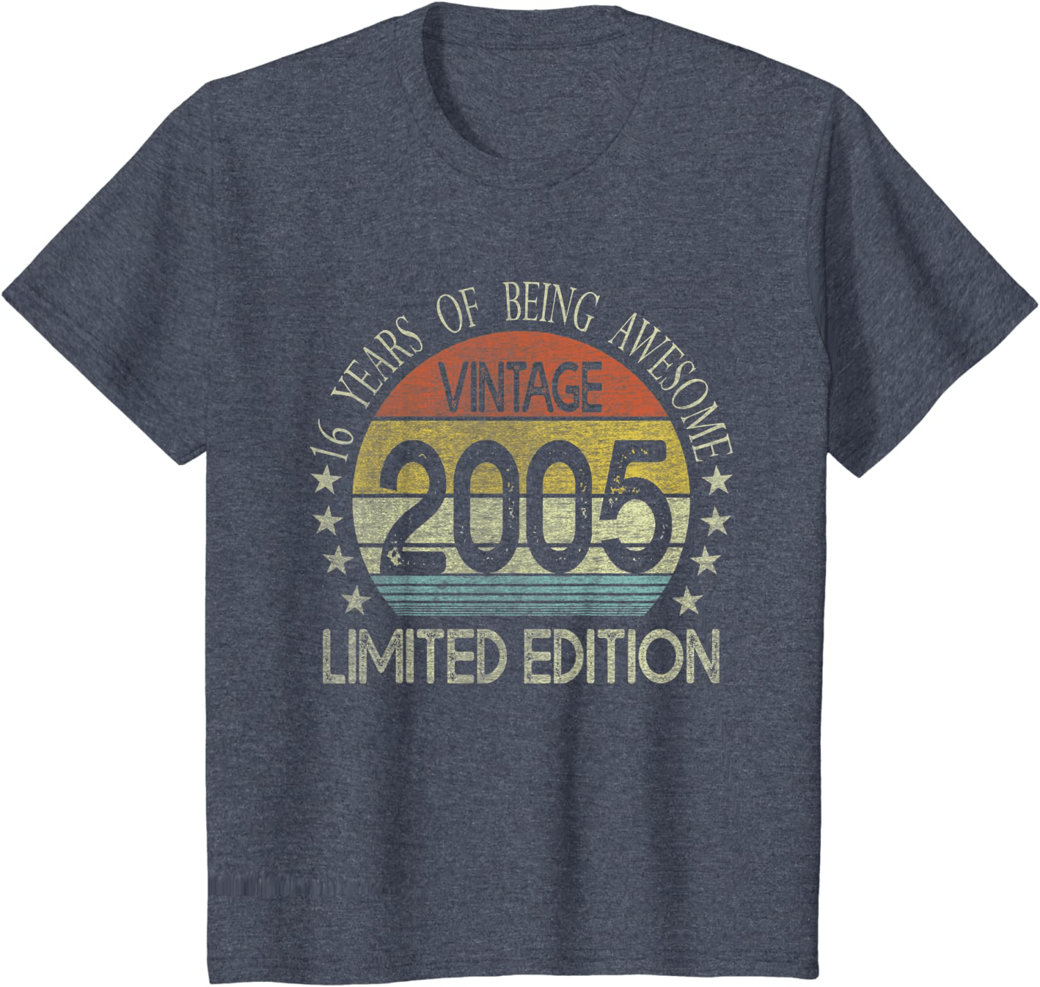 16 Year Old Gifts Vintage 2005 Limited Edition 16th Birthday T-Shirt Arts & Entertainment > Party & Celebration > Gift Giving BORN Heather Blue Youth Kids 12