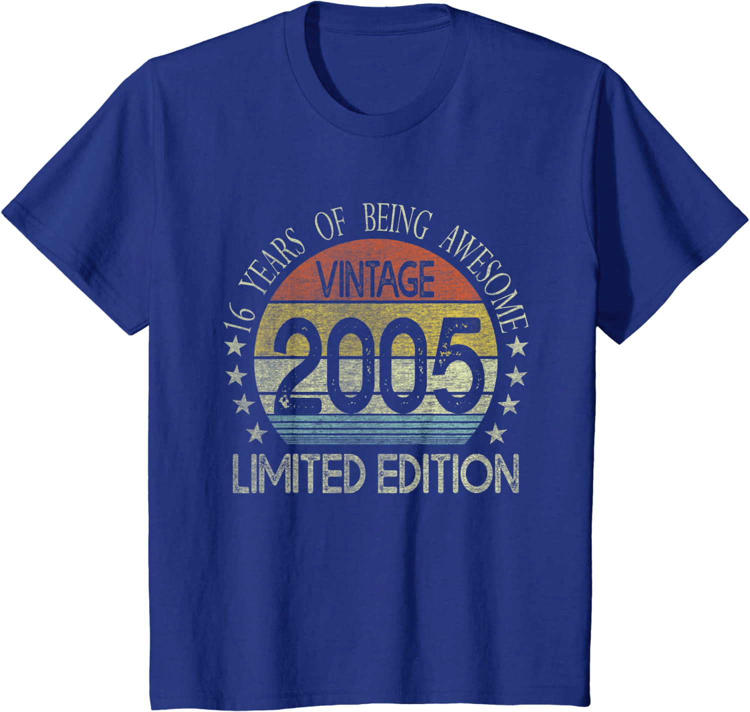 16 Year Old Gifts Vintage 2005 Limited Edition 16th Birthday T-Shirt Arts & Entertainment > Party & Celebration > Gift Giving BORN Royal Blue Youth Kids 10