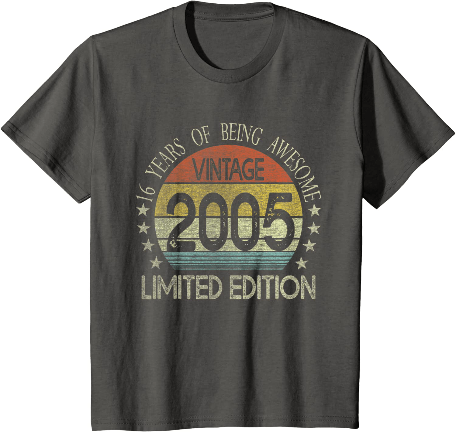 16 Year Old Gifts Vintage 2005 Limited Edition 16th Birthday T-Shirt Arts & Entertainment > Party & Celebration > Gift Giving BORN Asphalt Youth Kids 8