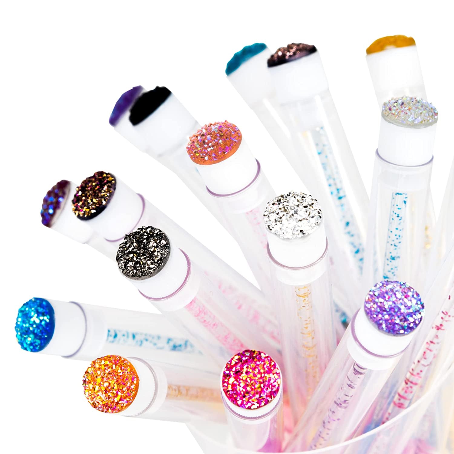 I-Laesh 50 Pcs Lash Brush Eyelash Brushes for Eyelash Extensions Spoolies Cleaning Mascara Wands Tube Diamond Disposable Makeup Tool Applicator Set Sanitary Extension Supplies (Assorted Color) Health & Beauty > Personal Care > Cosmetics > Cosmetic Tools > Makeup Tools i-laesh Diamond Mix 20 PCS 