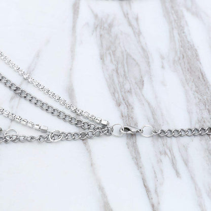 Nicute Party Rhinestone Skirt Tassel Waist Chain Crystal Body Belly Chains Club Body Jewelry for Women and Girls (Silver) Apparel & Accessories > Jewelry > Body Jewelry Nicute   