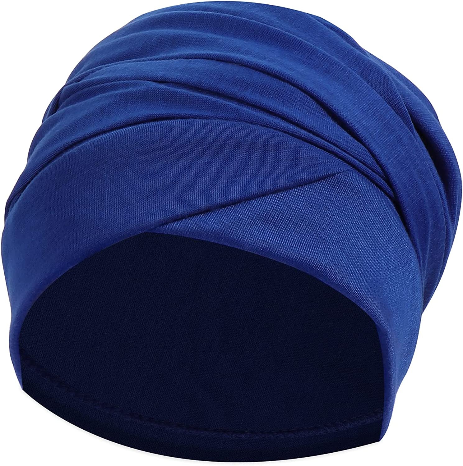 Ever Fairy Turban Head Wrap Scarf,African Women' Soft Long Scarf Shawl Hair Bohemian Headwrap Stretch Headband Tie Apparel & Accessories > Clothing Accessories > Scarves & Shawls Ever Fairy Royal Blue  