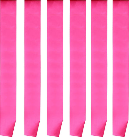 I-MART Blank Satin Sash, Princess, Beauty Queen, Homecoming, Winner, Mayor, Make Your Own Pins, Party Plain Pageant Sashes (Pack of 6 - Black) Apparel & Accessories > Clothing Accessories > Sashes I-MART Pack of 6, Hot Pink  