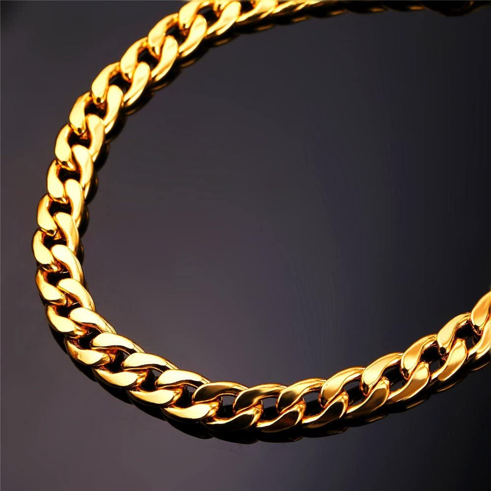 Women Girls Barefoot Jewelry 18K Gold or Rose Gold Stainless Steel Heart / Rope / Figaro / Cuban Chain Anklet Foot Bracelet, 25-30 CM Long Apparel & Accessories > Jewelry > Anklets U7 Jewelry   