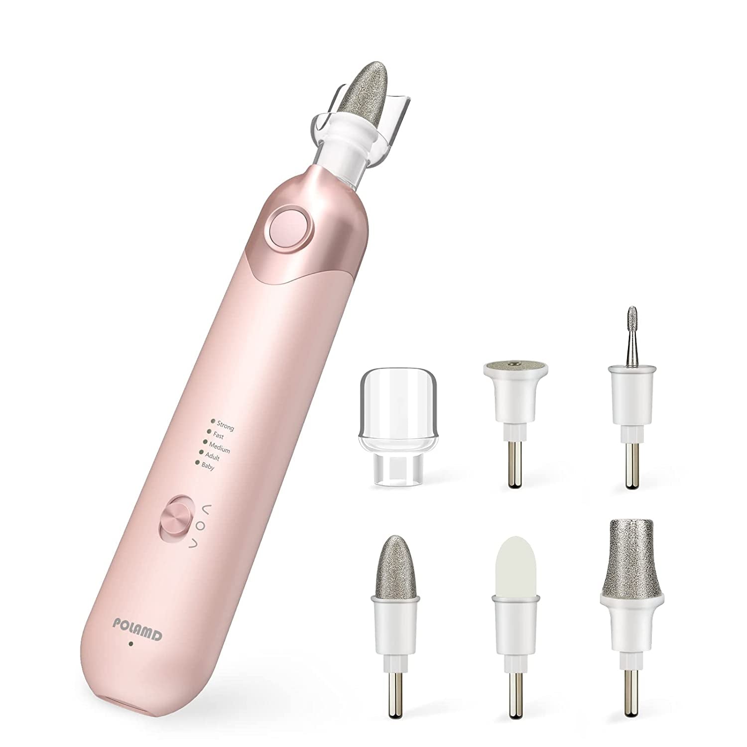 Professional Manicure Pedicure Kit, Electric Nail File Set, Cordless Electric Nail Drill Machine, 5 Speeds Hand Foot Care Tool for Nail Grind Trim Polish Health & Beauty > Personal Care > Foot Care POLAMD Pink  