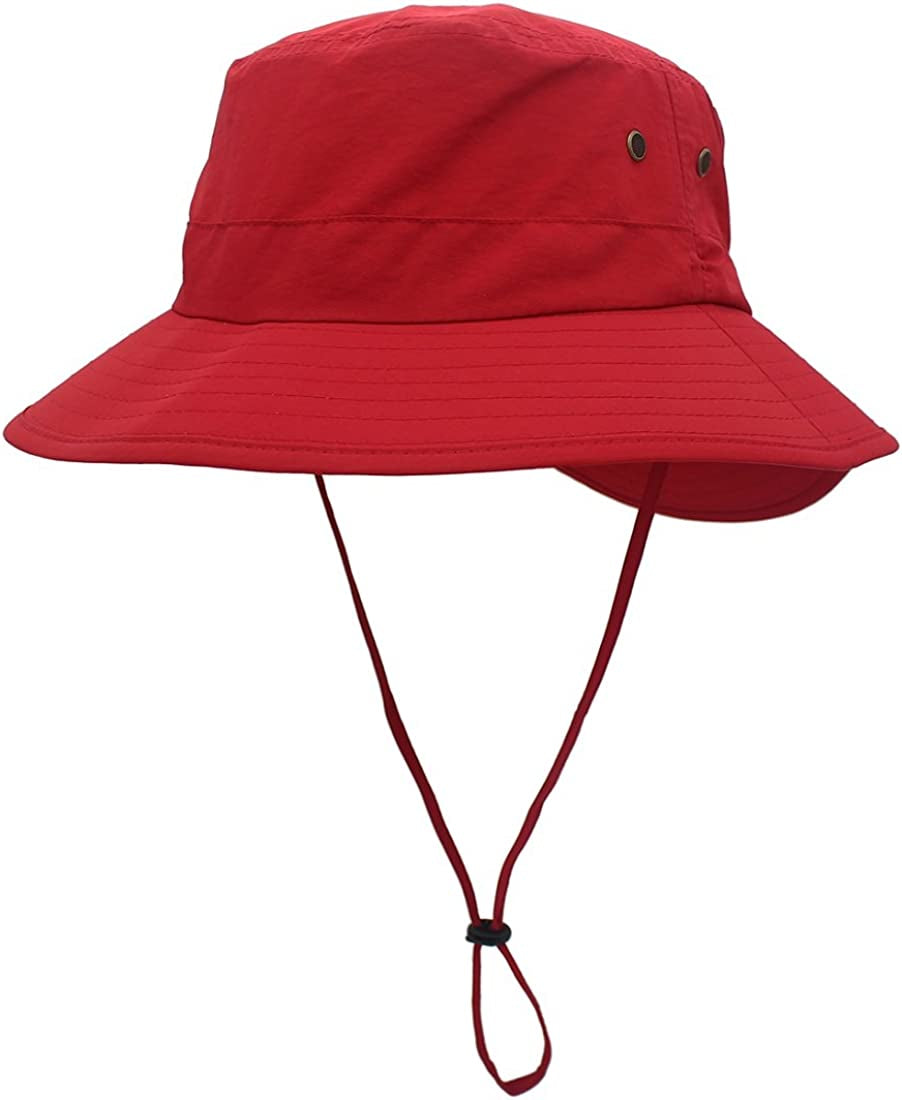 Llmoway Women Lightweight Safari Sun Hat Quick Dry Fishing Hat with Strap Cool Apparel & Accessories > Clothing Accessories > Hats LLmoway Red  