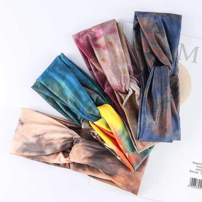 Gortin Boho Headbands Criss Cross Hair Bands Stretch Yoga Sweatband Turban Tie Dye Wide Head Wraps Twist Head Bands for Women and Girls4 Pcs (A-Tie Dye) Apparel & Accessories > Clothing Accessories > Bandanas & Headties GORTIN   