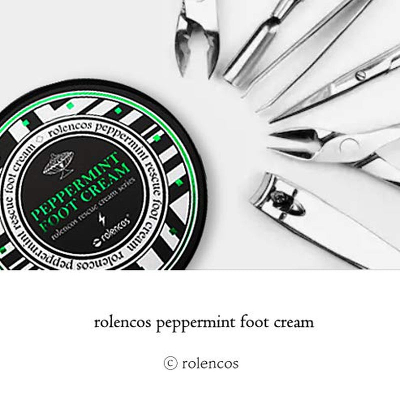 Rolencos Peppermint Cooling Moisturizing Foot Cream 4.20Oz, Callus Remover, Thick, Cracked, Rough, Dead and Dry, Hard Feet, Heels, Soles, Professional Crack Foot Care Rescue Cream Health & Beauty > Personal Care > Foot Care rolencos   