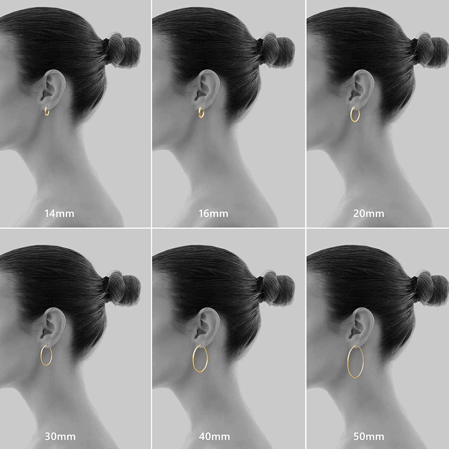 Gacimy Gold Hoop Earrings for Women 14K Real Gold Plated Hoops with 925 Sterling Silver Post Apparel & Accessories > Jewelry > Earrings Gacimy   