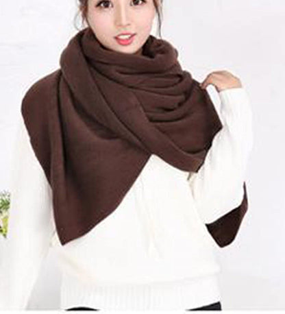 Wander Agio Women'S Warm Long Shawl Winter Warm Large Scarf Pure Color Apparel & Accessories > Clothing Accessories > Scarves & Shawls Wander Agio   