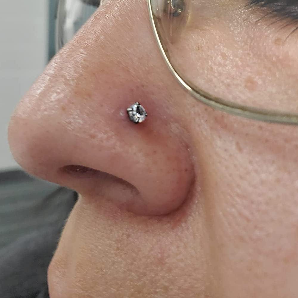 16G/18G/20G Threadless Lip Rings Tragus Earrings Surgical Steel Helix Conch Cartilage Earrings Monroe Piercing Jewelry for Women Men Labret Studs Apparel & Accessories > Jewelry > Body Jewelry PunkTracker   