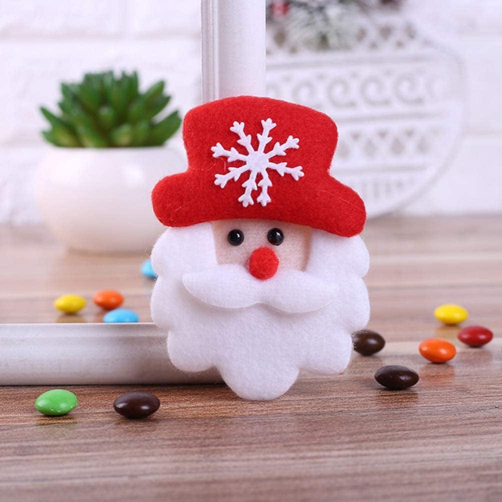 16Pcs Flashing Christmas Brooch Pins Light up Badge Pins Santa Snowman Elk Glitter Brooch Jewelry 2020 Gift for Holiday Party Supplies