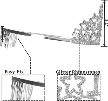 16Th Birthday Sash and Tiara for Girls - Fabulous Set: Glitter Sash + Stars Rhinestone Silver Premium Metal Tiara, 16Th Birthday Gifts for Sweet 16 Birthday Party Apparel & Accessories > Clothing Accessories > Sashes MEANT2TOBE   