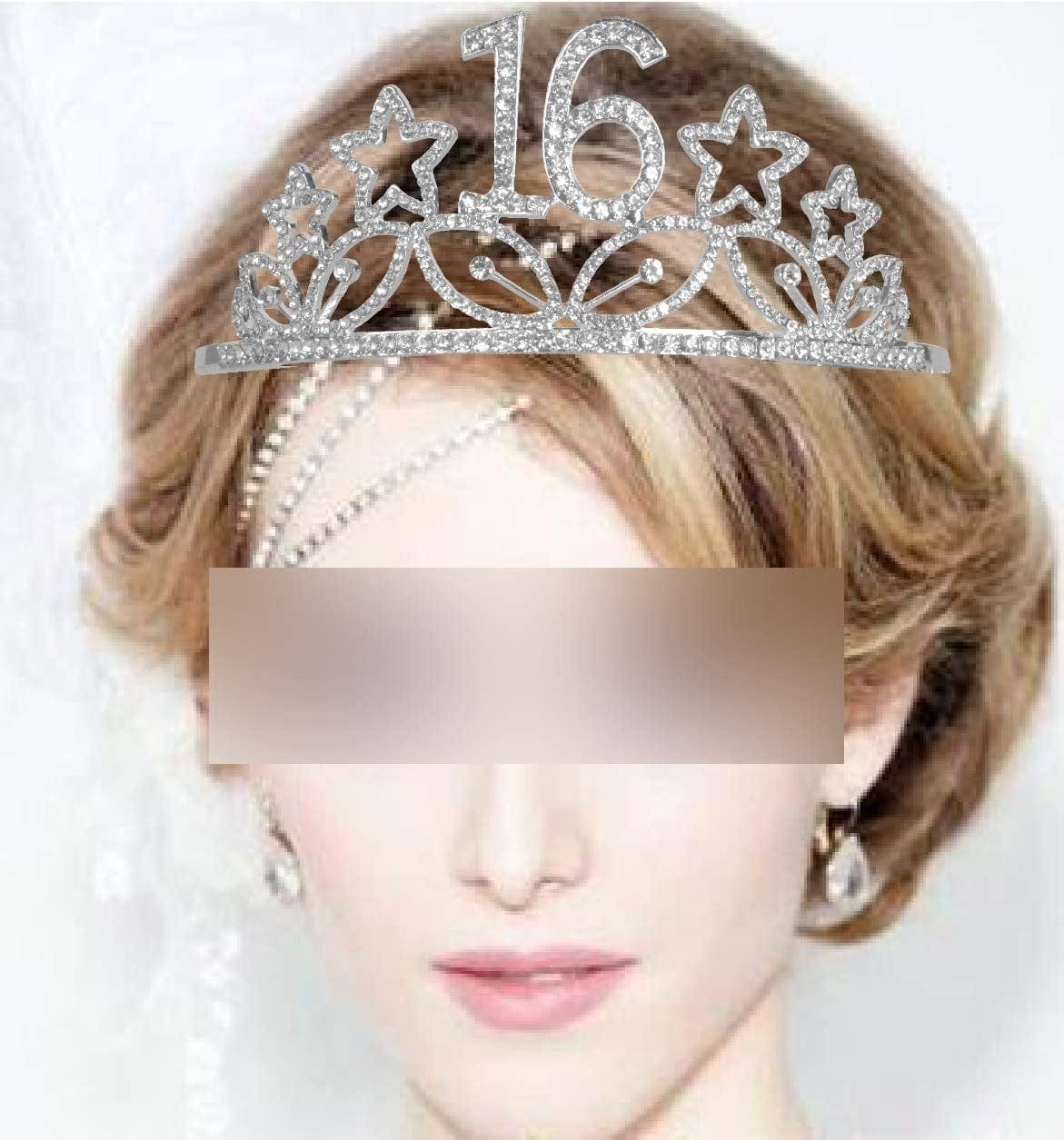 16Th Birthday Sash and Tiara for Girls - Fabulous Set: Glitter Sash + Stars Rhinestone Silver Premium Metal Tiara, 16Th Birthday Gifts for Sweet 16 Birthday Party Apparel & Accessories > Clothing Accessories > Sashes MEANT2TOBE   