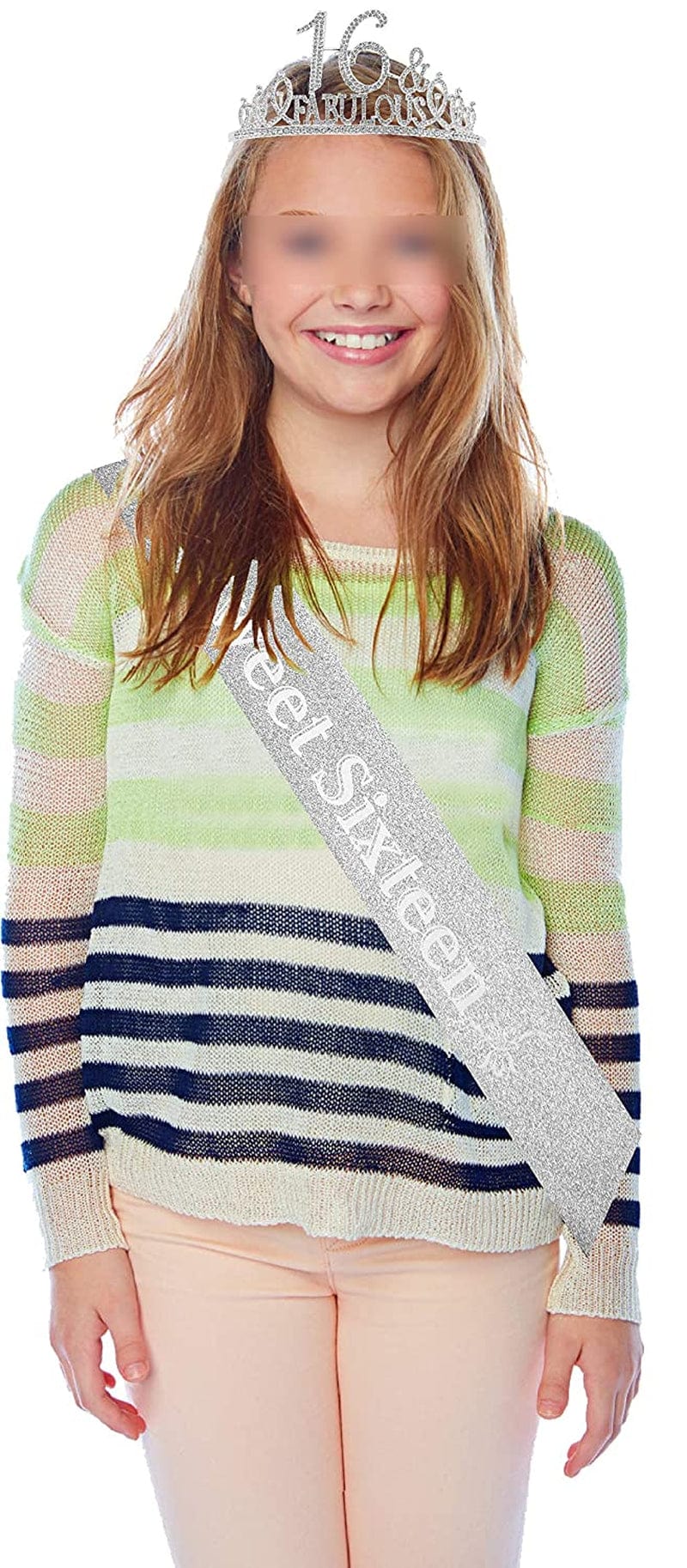 16Th Birthday,Sweet 16 Gifts for Girls, Sweet 16 Birthday Decorations, Sweet 16 Tiara Silver, 16Th Birthday Crown, 16Th Birthday Sash, 16Th Birthday Decorations for Girls Apparel & Accessories > Clothing Accessories > Sashes KYLIE MAX   