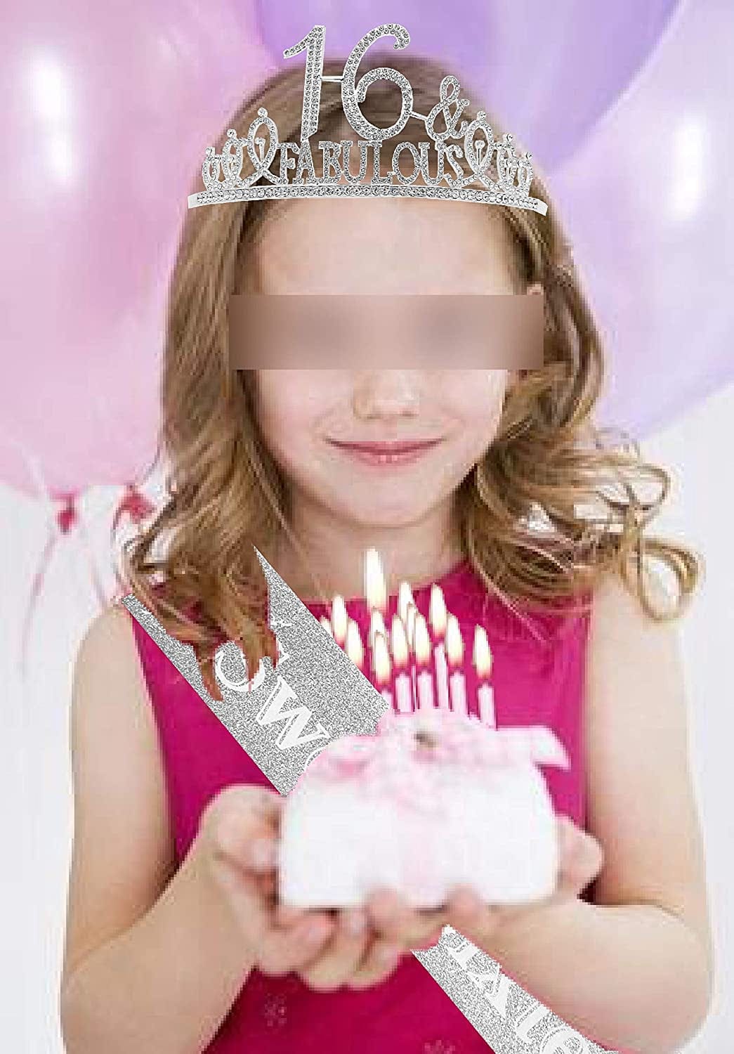 16Th Birthday,Sweet 16 Gifts for Girls, Sweet 16 Birthday Decorations, Sweet 16 Tiara Silver, 16Th Birthday Crown, 16Th Birthday Sash, 16Th Birthday Decorations for Girls Apparel & Accessories > Clothing Accessories > Sashes KYLIE MAX   