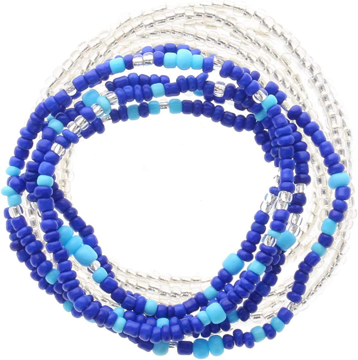 Taigood Waist Beads for Women African Waist Bead Body Chain, Beaded Belly Chain Body Jewelry Apparel & Accessories > Jewelry > Body Jewelry Taigood 2 Pieces Set 16  