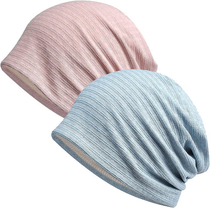 Kayier Women'S Baggy Casual Chemo Beanie Cap Apparel & Accessories > Clothing Accessories > Headwear Kayier 2 Pack -D  