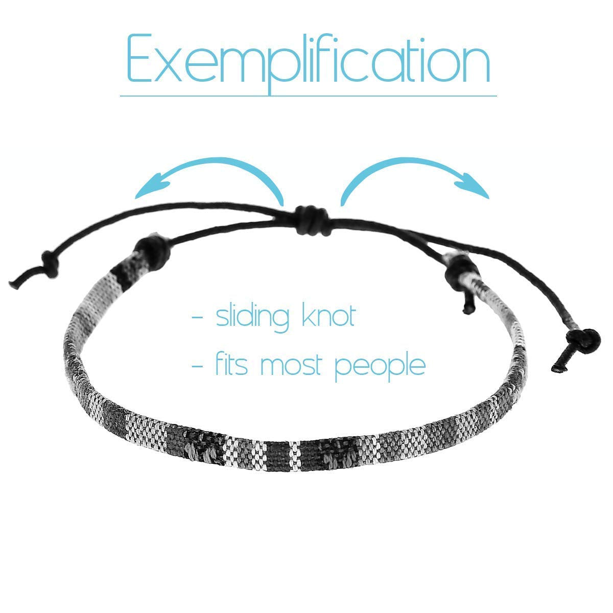 Boho Surfer Bracelet Women & Men - Braided Summer Beach Bracelet - Handmade Festival Accessories - Thin Friendship Bracelets - 100% Waterproof & Adjustable - Ethnic Hippie Style Jewelry (Blue-White) Apparel & Accessories > Jewelry > Bracelets Made by Nami   