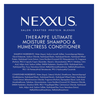 Nexxus Shampoo and Conditioner for Dry Hair Therappe Humectress Silicone-Free, Moisturizing Caviar Complex and Elastin Protein 33.8 Oz 2 Count Health & Beauty > Personal Care > Hair Care Nexxus   