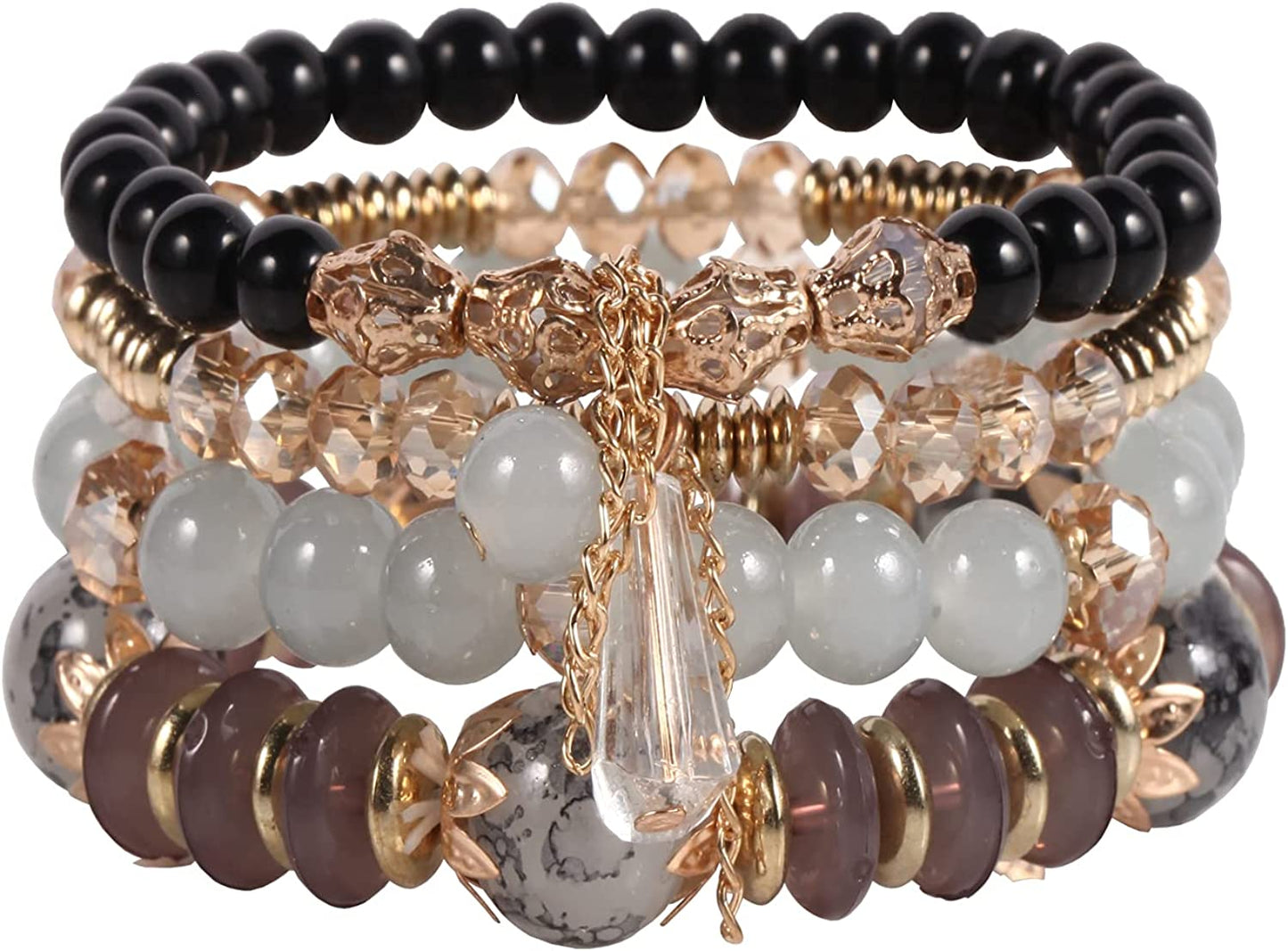 Solosoya Bohemian Boho Stackable Bracelets for Women Set, Girls Stretch Multilayer Stack Beads Colorful Beaded Charm Bracelets Girl Handmade Jewelry Apparel & Accessories > Jewelry > Bracelets Solosoya   
