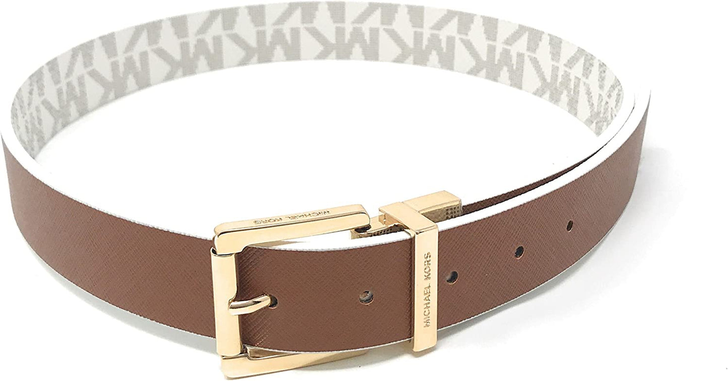 Michael Kors Women'S Mk Logo Monogramed Reversible Buckle Belt Apparel & Accessories > Clothing Accessories > Belts Michael Kors   