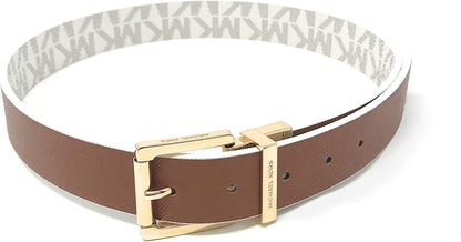 Michael Kors Women'S Mk Logo Monogramed Reversible Buckle Belt Apparel & Accessories > Clothing Accessories > Belts Michael Kors   