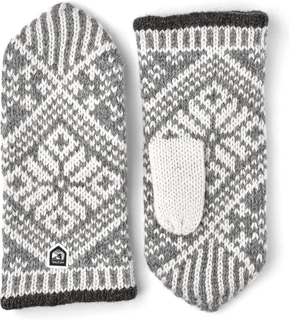 Hestra Unisex Nordic Wool Mitt Insulated Mittens for Cold Weather & Everyday Wear Apparel & Accessories > Clothing Accessories > Gloves & Mittens Hestra Gloves Grey/Off White 9 