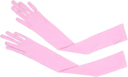 Kkmeter Women'S Seamless Nylon Mesh Ultra-Thin Sheer Opera Length Glove Mittens Apparel & Accessories > Clothing Accessories > Gloves & Mittens KKmeter   