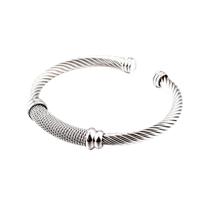 Handmade Bracelet for Women 925 Sterling Silver Open Bangle Bracelet with Gift Box (Open Bracelet) Apparel & Accessories > Jewelry > Bracelets Lvla Gan Pattern 5  